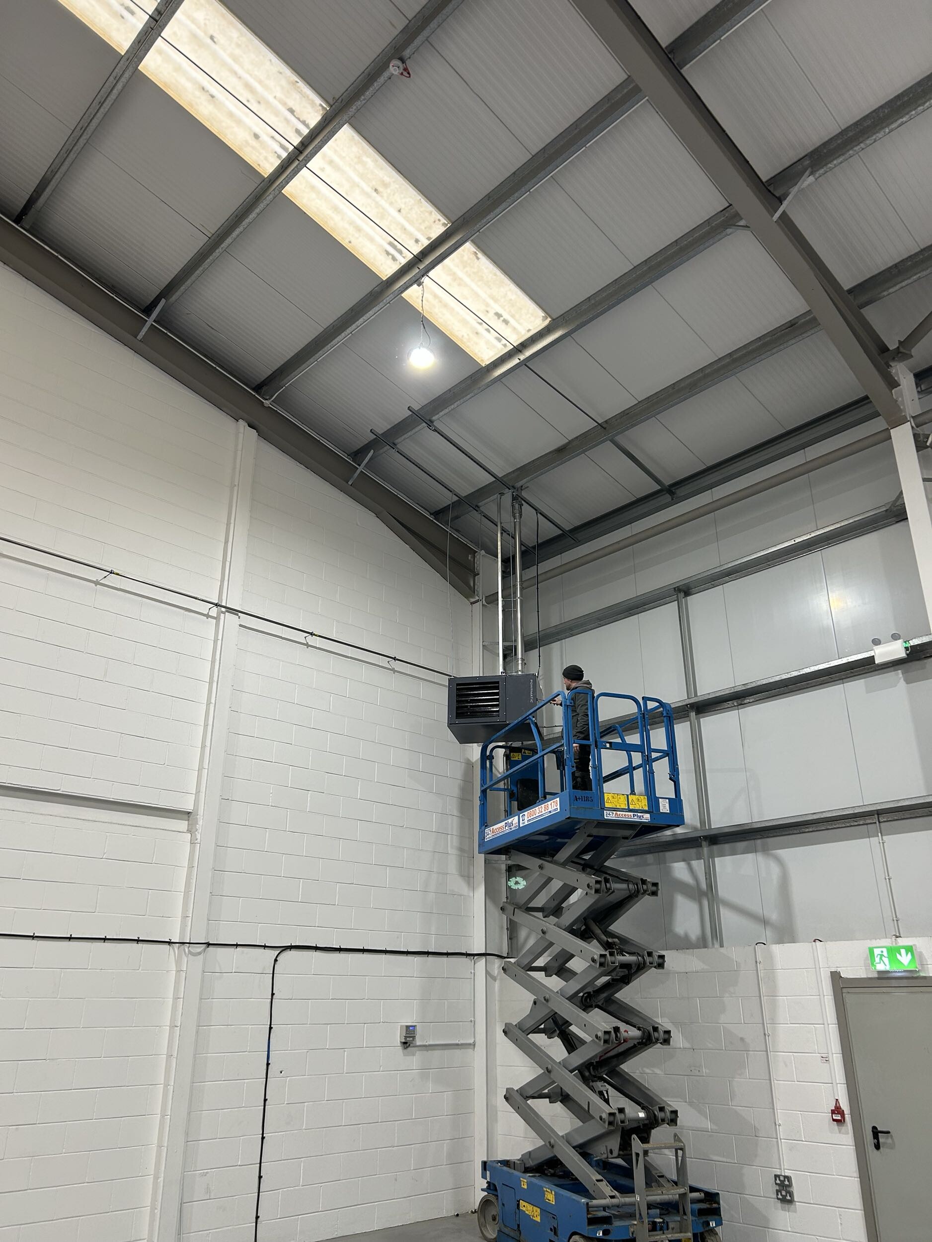 High-level lighting and services installation