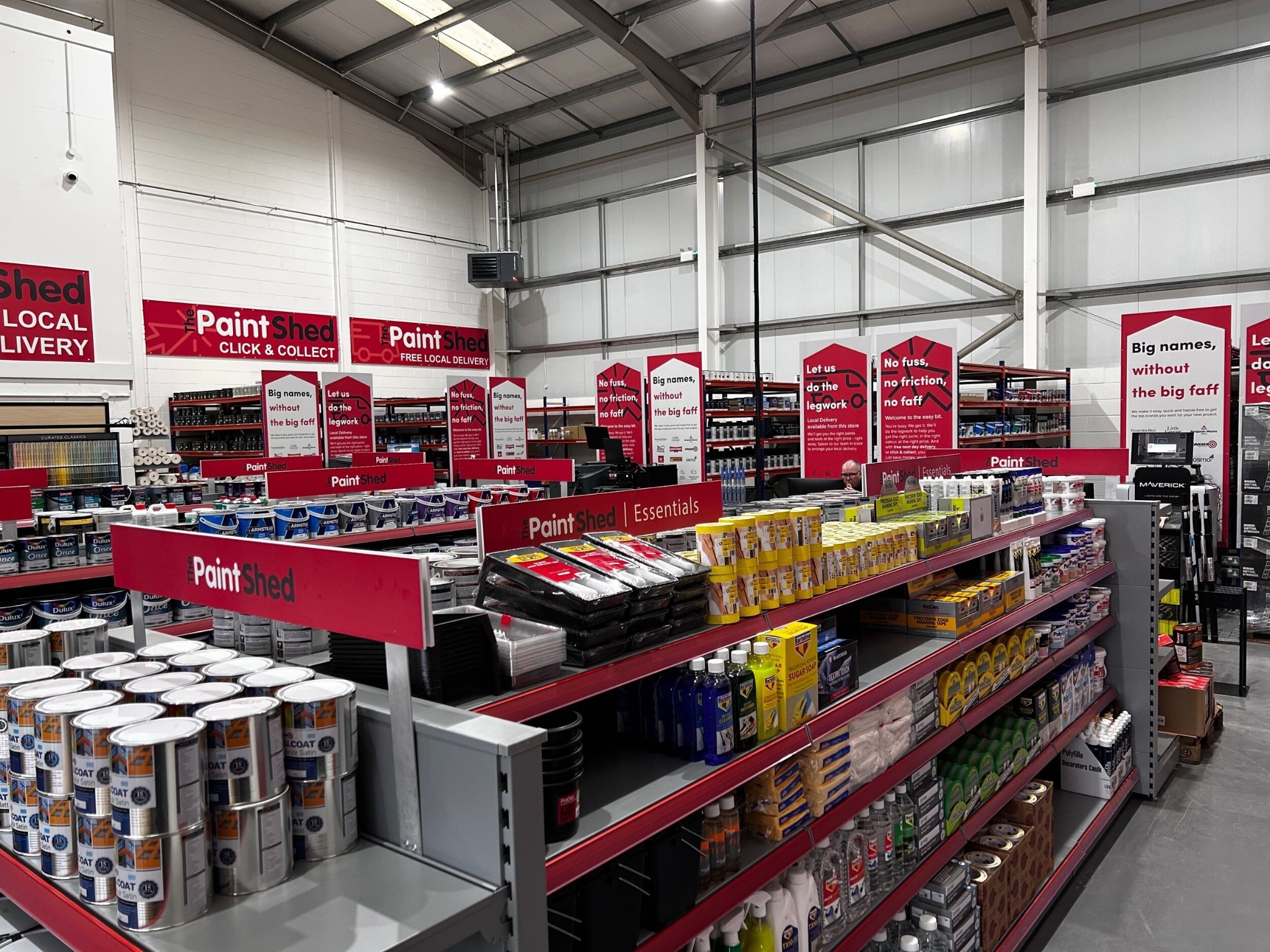 Completed customer-facing retail area