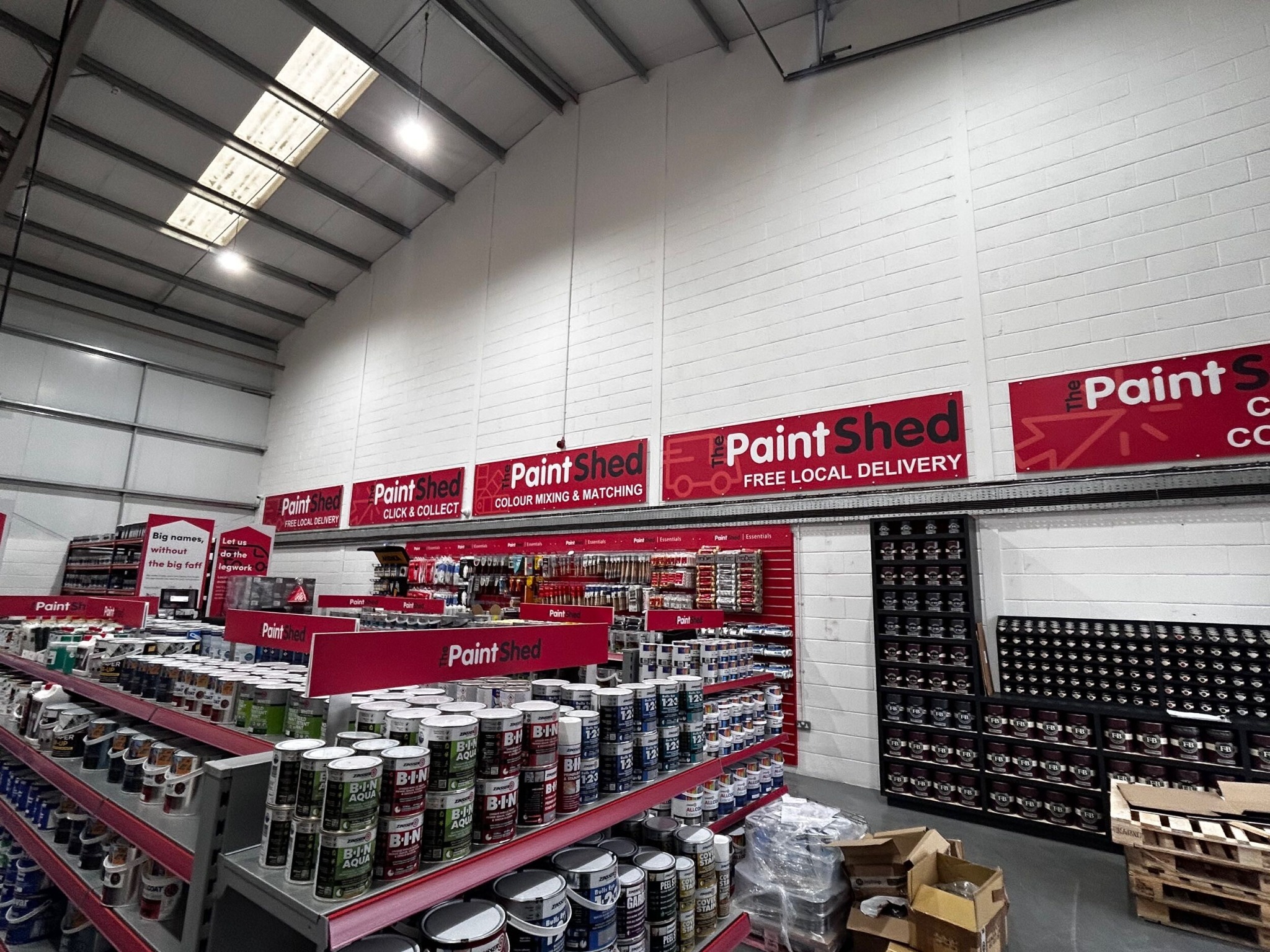 Finished product display and sales area