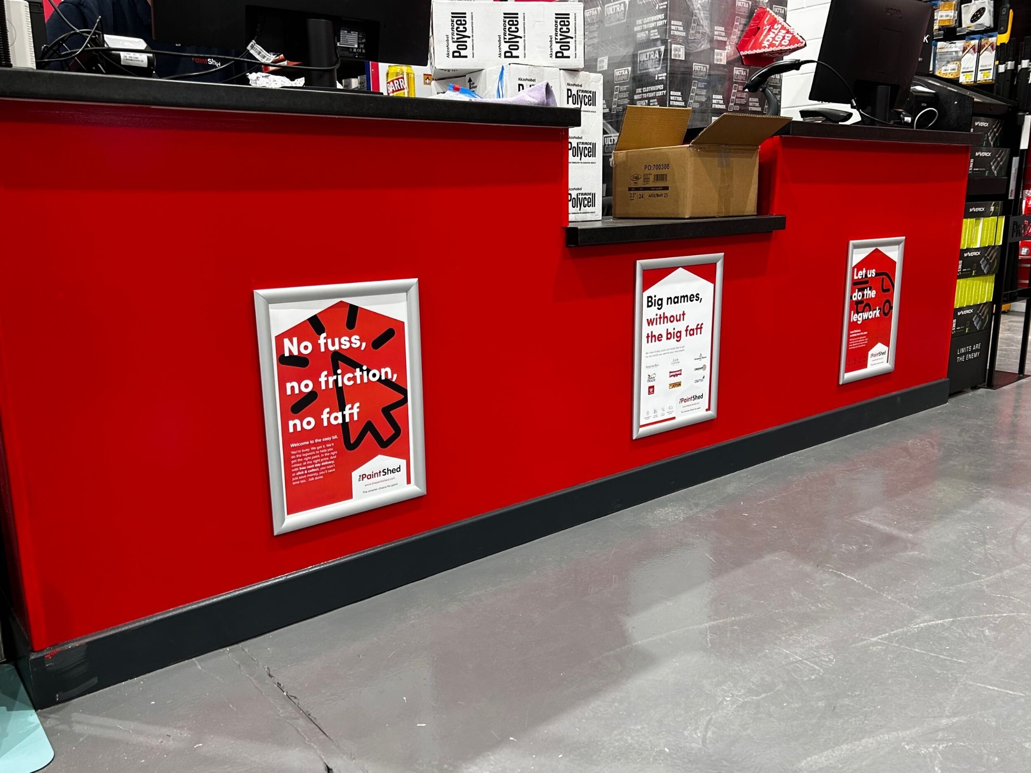 Completed bespoke trade counter